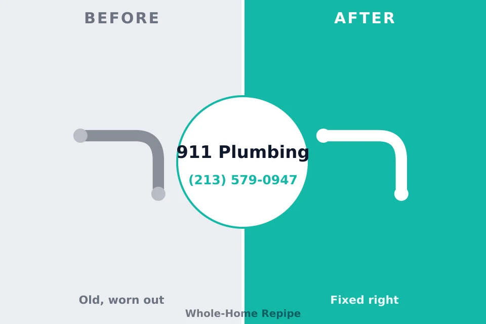 Before and after: plumbing company Tunkhannock, PA